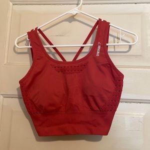 Red Long Gymshark Sports Bra